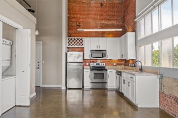 Kitchen with cabinets